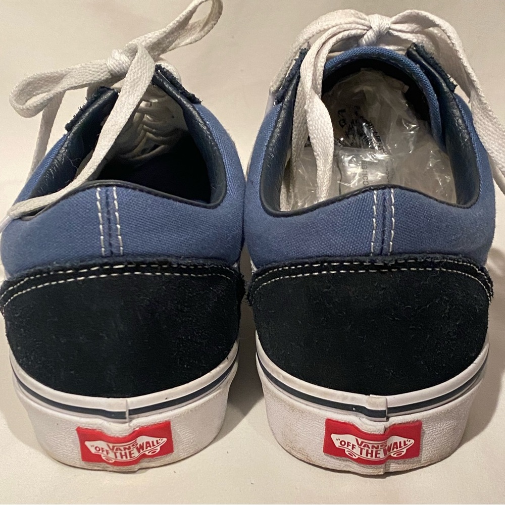 💙 Vans Old Skool Navy/White Low Sneakers – Suede & Canvas, Men’s Size 9 - Picture 7 of 11